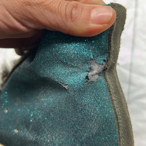 Golden Goose Women's Teal and Black Glitter Sneakers trainers Size 39 EU - Picture 10 of 12